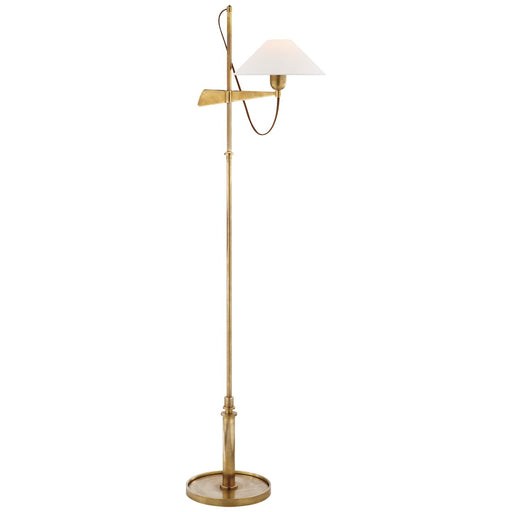 Hargett Bridge Arm Floor Lamp in Hand-Rubbed Antique Brass