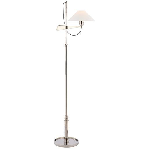 Hargett Bridge Arm Floor Lamp in Polished Nickel