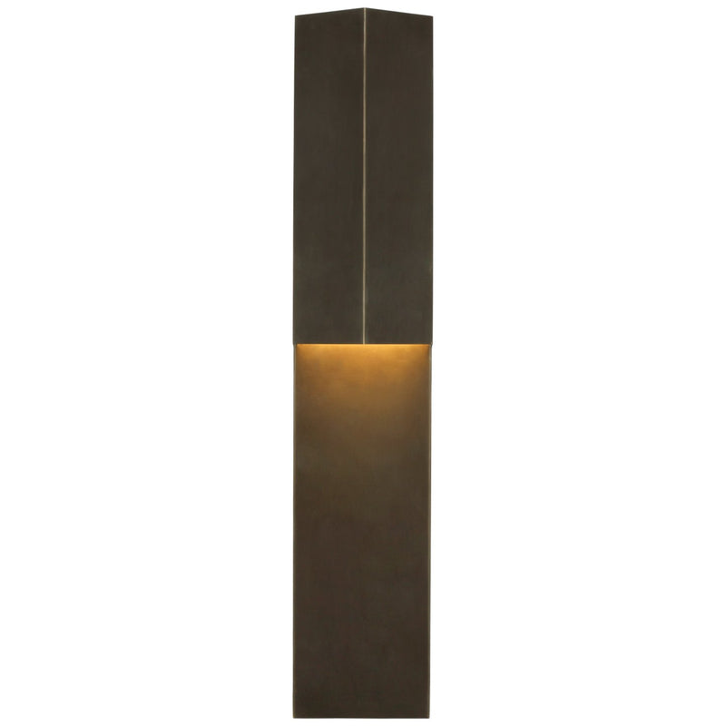Rega 24" Folded Outdoor Wall Sconce in Bronze