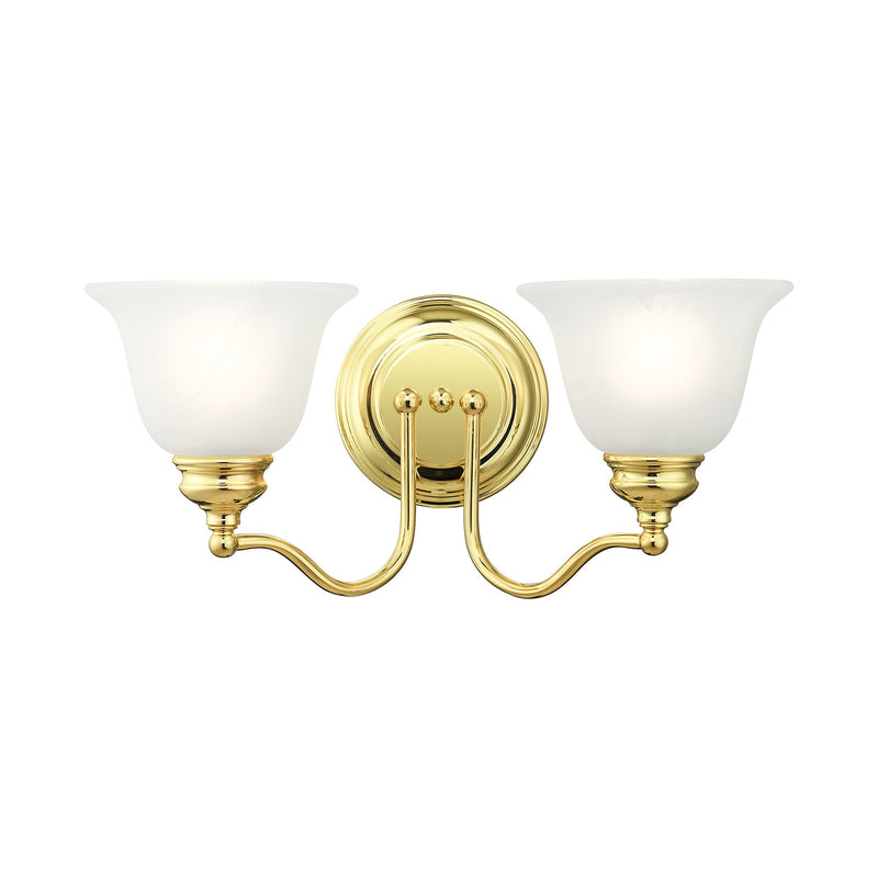 Essex 2-Light Bath Vanity Light in Polished Brass
