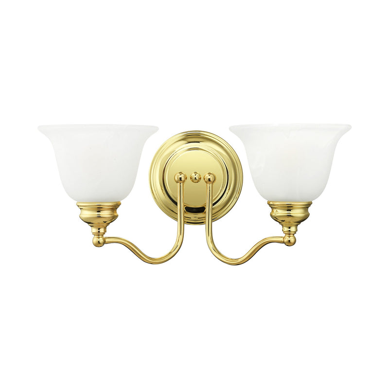 Essex 2-Light Bath Vanity Light in Polished Brass