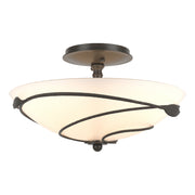Forged Leaves Semi-Flush in Dark Smoke - 126712-SKT-07-GG0048 by Hubbardton Forge