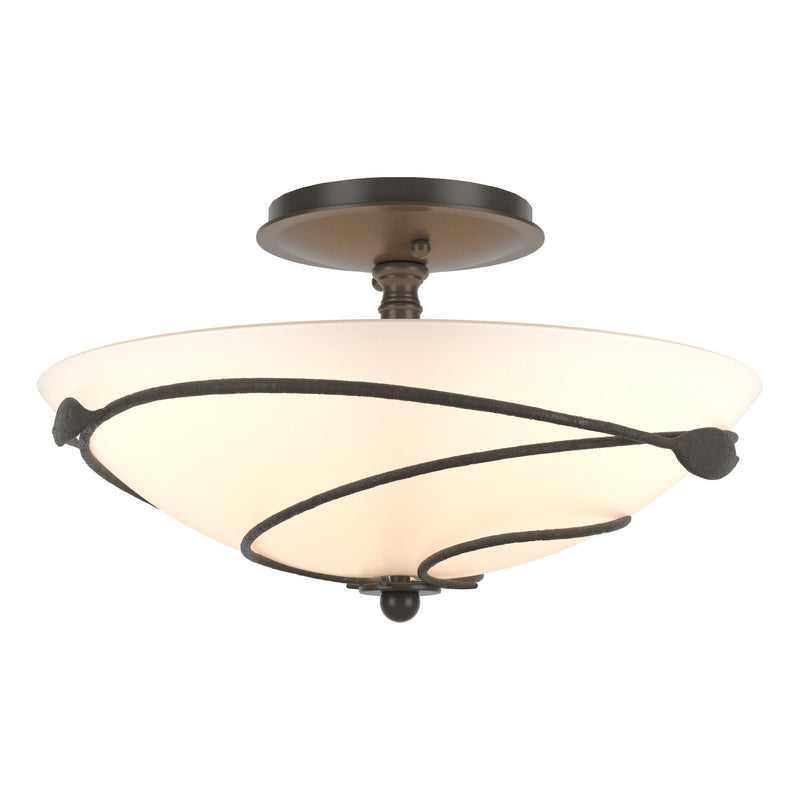 Forged Leaves Semi-Flush in Dark Smoke - 126712-SKT-07-GG0048 by Hubbardton Forge