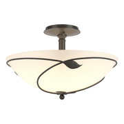 Forged Leaves Large Semi-Flush in Dark Smoke - 126732-SKT-07-GG0052 by Hubbardton Forge