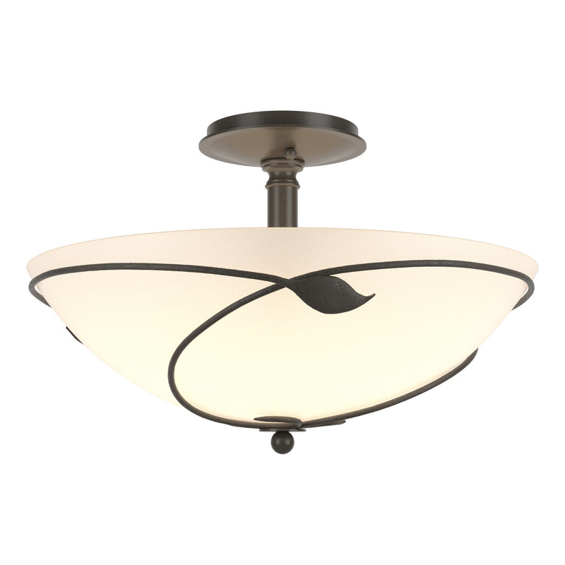 Forged Leaves Large Semi-Flush in Dark Smoke - 126732-SKT-07-GG0052 by Hubbardton Forge
