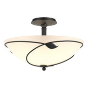 Forged Leaves Large Semi-Flush in Black - 126732-SKT-10-GG0052 by Hubbardton Forge