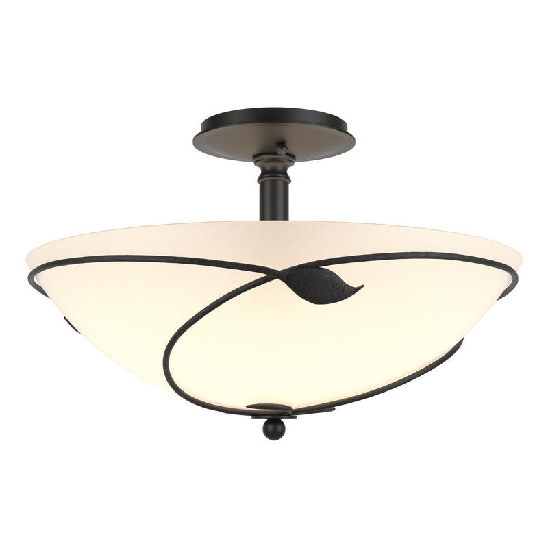 Forged Leaves Large Semi-Flush in Black - 126732-SKT-10-GG0052 by Hubbardton Forge