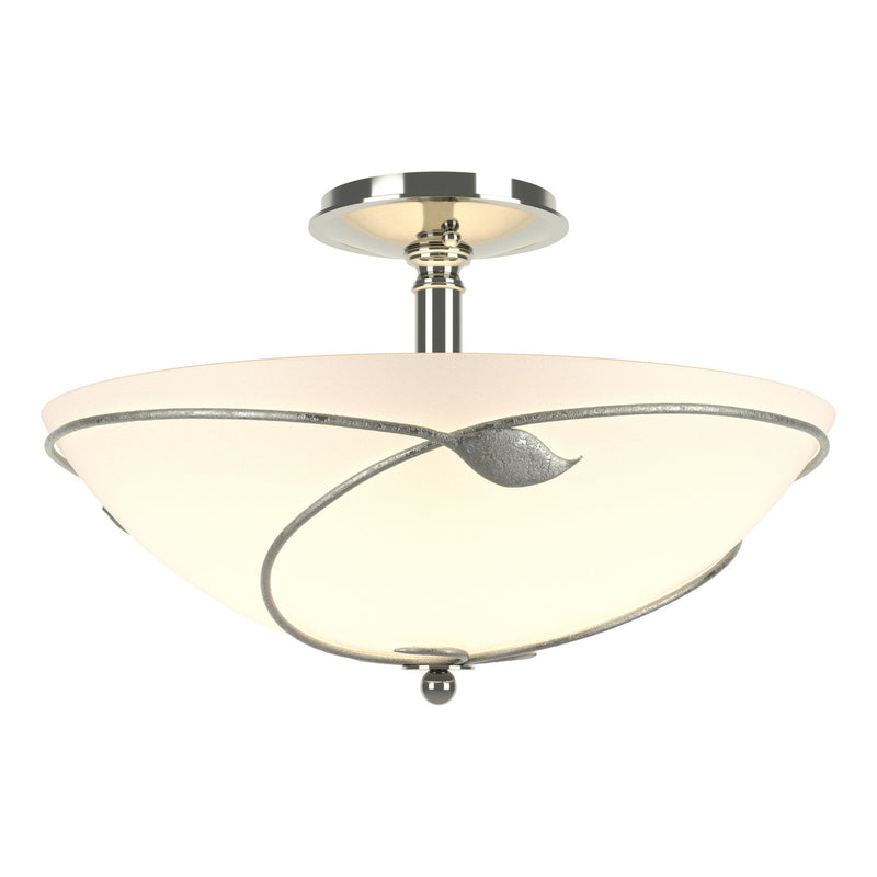 Forged Leaves Large Semi-Flush in Sterling - 126732-SKT-85-GG0052 by Hubbardton Forge