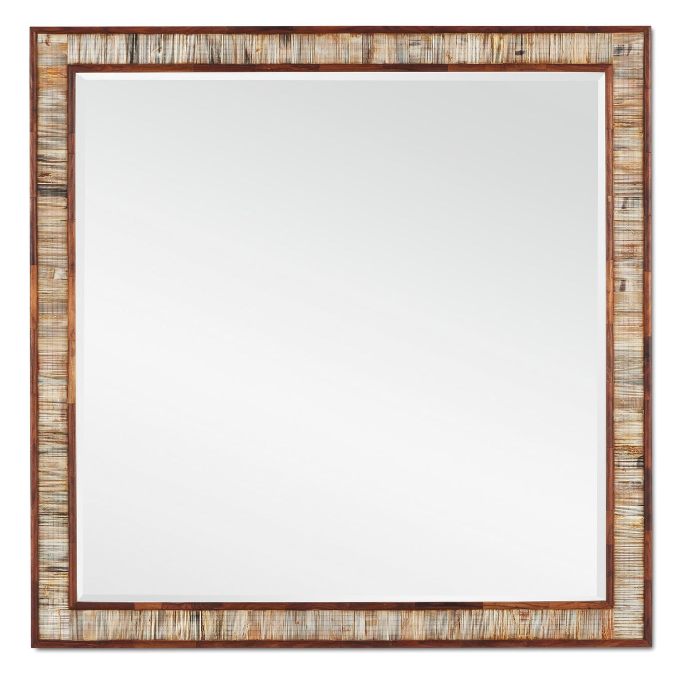 1000-0135 - Hyson Mirror in Chiseled Horn & Natural by Currey and Company