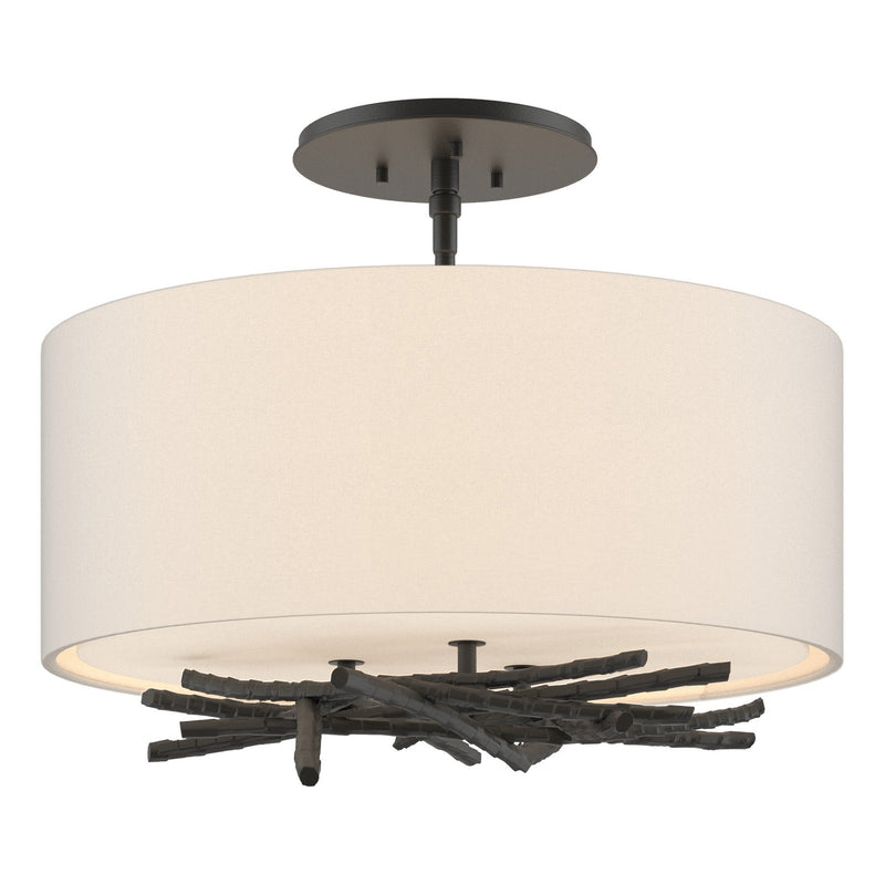 Brindille Semi-Flush in Black - 127660-SKT-10-SE1505 by Hubbardton Forge