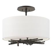 Brindille Semi-Flush in Black - 127660-SKT-10-SF1505 by Hubbardton Forge