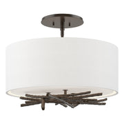 Brindille Semi-Flush in Oil Rubbed Bronze - 127660-SKT-14-SF1505 by Hubbardton Forge