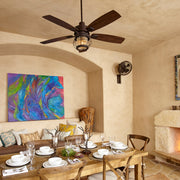 Galveston 52" 5-Blade Ceiling Fan with Light in Oiled Bronze