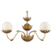5000-0231 - Mirasole 2-Light Wall Sconce in Contemporary Gold Leaf & Gold & White by Currey and Company