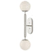 5800-0033 - Barbican 2-Light Wall Sconce in Polished Nickel & White by Currey and Company