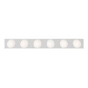 6-Light 36" Linear Bath Vanity Light in Chrome