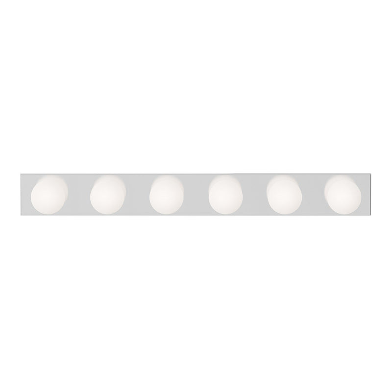 6-Light 36" Linear Bath Vanity Light in Chrome