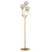 Dandelion 3-Light Floor Lamp in Contemporary Silver & Gold Leaf - Lamps Expo