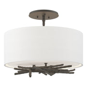 Brindille Semi-Flush in Natural Iron - 127660-SKT-20-SF1505 by Hubbardton Forge