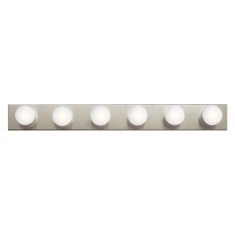 6-Light 36" Linear Bath Vanity Light in Brushed Nickel