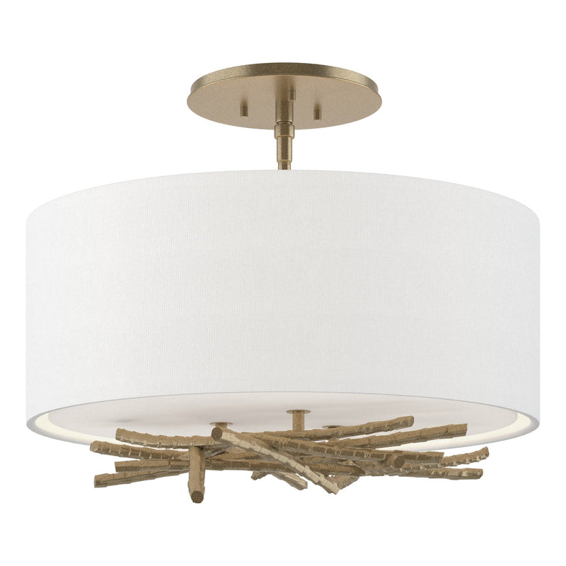 Brindille Semi-Flush in Soft Gold - 127660-SKT-84-SF1505 by Hubbardton Forge