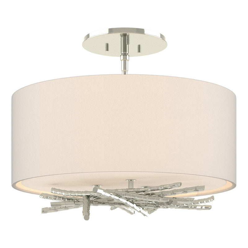 Brindille Semi-Flush in Sterling - 127660-SKT-85-SE1505 by Hubbardton Forge