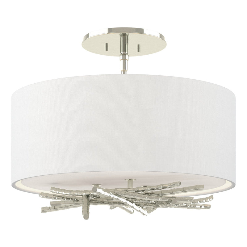 Brindille Semi-Flush in Sterling - 127660-SKT-85-SF1505 by Hubbardton Forge