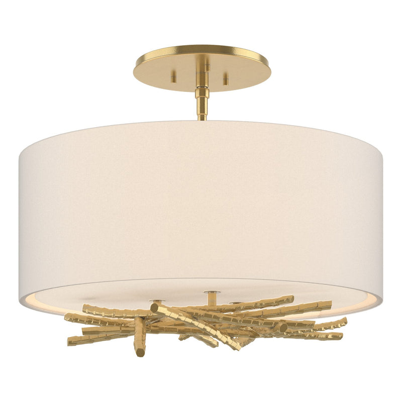 Brindille Semi-Flush in Modern Brass - 127660-SKT-86-SE1505 by Hubbardton Forge