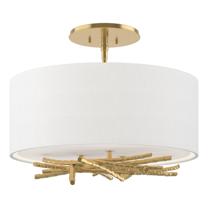 Brindille Semi-Flush in Modern Brass - 127660-SKT-86-SF1505 by Hubbardton Forge