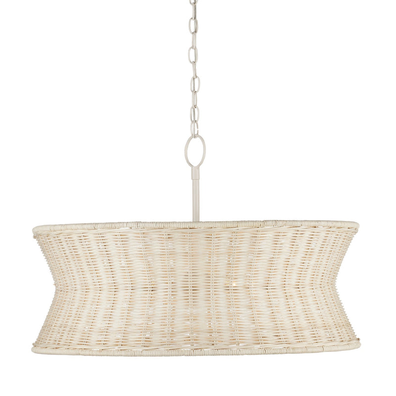 9000-0992 - Phebe 4-Light Chandelier in Bleached Natural & Vanilla by Currey and Company