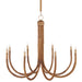 Samsara 8-Light Chandelier in Natural & Saddle Tan - Lamps Expo