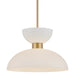 9000-1094 - Zevio 1-Light Pendant in Antique Brass & White & Opaque by Currey and Company