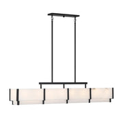 Orleans 8-Light Linear Pendant in Black Cashmere