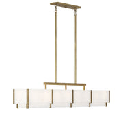 Orleans 8-Light Linear Pendant in Distressed Gold