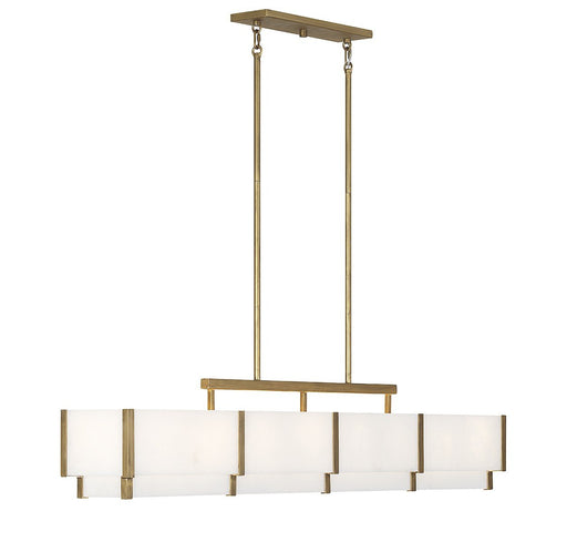 Orleans 8-Light Linear Pendant in Distressed Gold