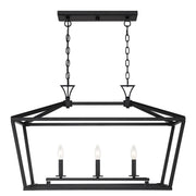 Townsend 3-Light Linear Pendant in Matte Black