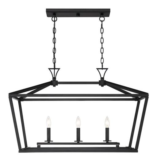 Townsend 3-Light Linear Pendant in Matte Black