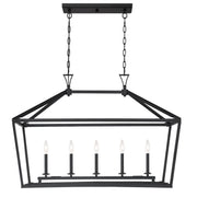 Townsend 5-Light Linear Pendant in Matte Black