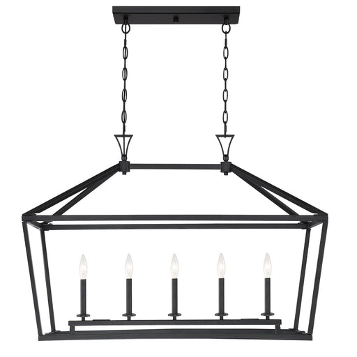 Townsend 5-Light Linear Pendant in Matte Black