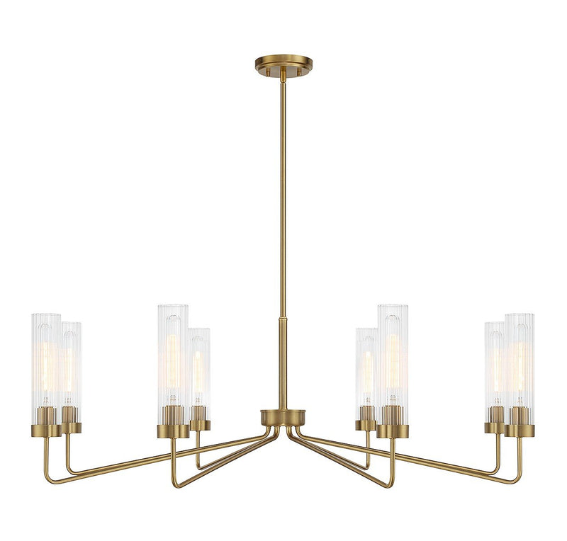 Baker 8-Light Chandelier in Warm Brass
