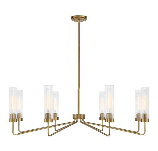 Baker 8-Light Chandelier in Warm Brass