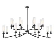 Baker 16-Light Chandelier in Matte Black