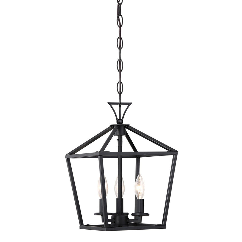 Townsend 3-Light Lantern Pendant in Matte Black