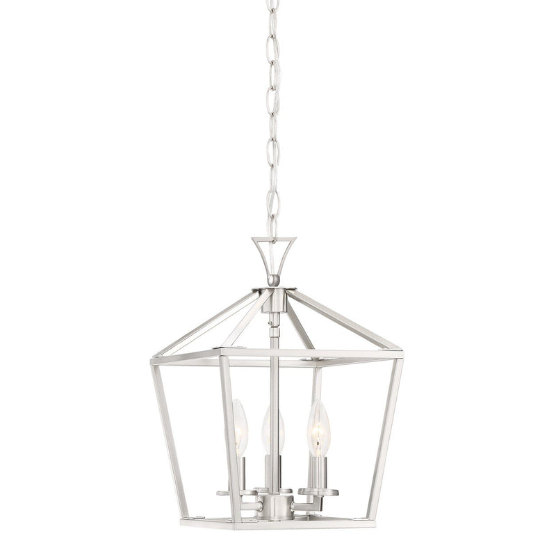 Townsend 3-Light Lantern Pendant in Satin Nickel