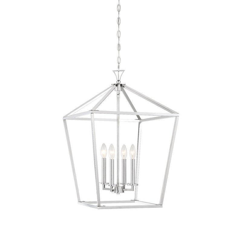 Townsend 4-Light Lantern Pendant in Polished Nickel
