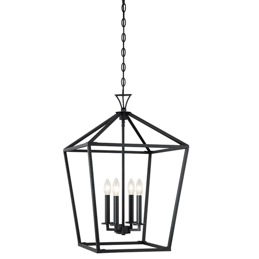 Townsend 4-Light Lantern Pendant in Matte Black