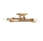 Lyrique 8-Light Semi-Flush Mount in Warm Brass
