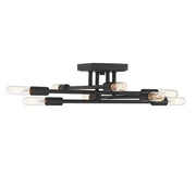 Lyrique 8-Light Semi-Flush Mount in Matte Black