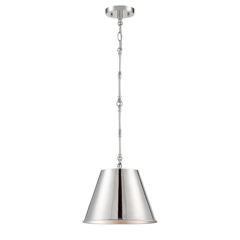 Alden 12" Pendant in Polished Nickel