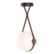 Derby Large LED Pendant in Black with Antique Brass Accent - 131042-LED-STND-10-27-LB-NL-GG0680 by Hubbardton Forge